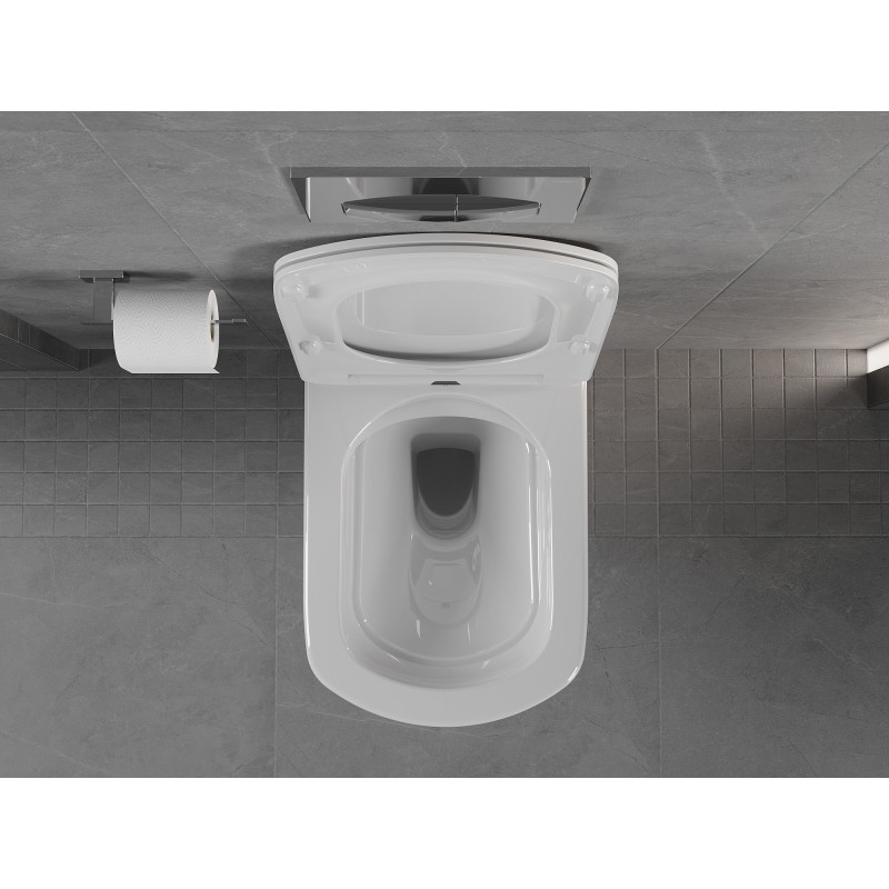 Mexen Vito WC misa Rimless s pomaly zatvárajúcim sedadlom slim, duroplast, biela lesk - 30174000