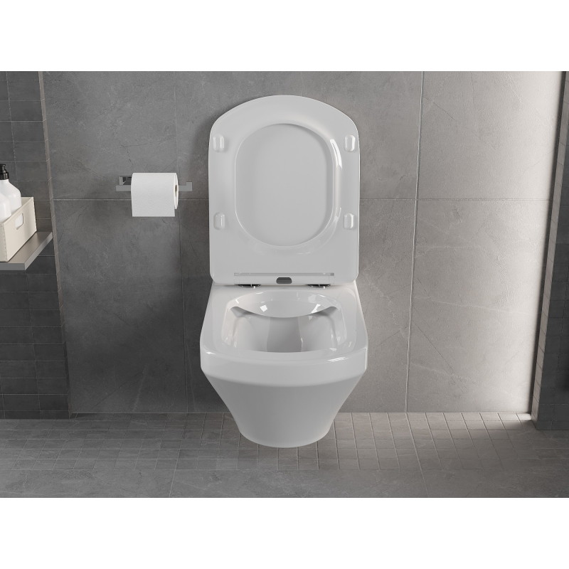 Mexen Vito WC misa Rimless s pomaly zatvárajúcim sedadlom slim, duroplast, biela lesk - 30174000