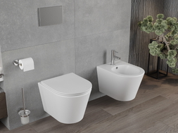 Mexen Rico miska WC Rimless s doskou s pomalým sklápáním slim, duroplast, biela matná - 30724001