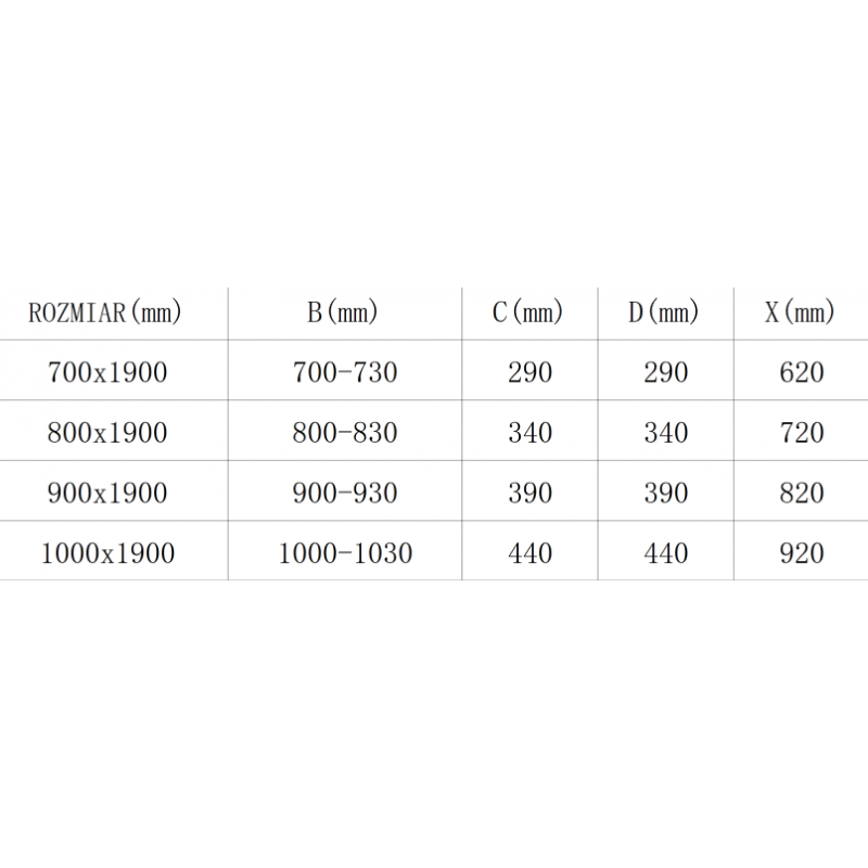 Mexen Texas sprchové dvere výkyvné 70 cm, transparentné, chróm - 880-070-000-01-00
