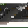 Mexen Pedro granitový jednokomorový drez 560 x 460 mm, Čierna/Zlatá metalíza, Sifón Zlatá - 6508561000-75-G