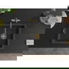Mexen Pedro granitový jednokomorový drez 560 x 460 mm, Čierna škvrnitá, Sifón Zlatá - 6508561000-76-G