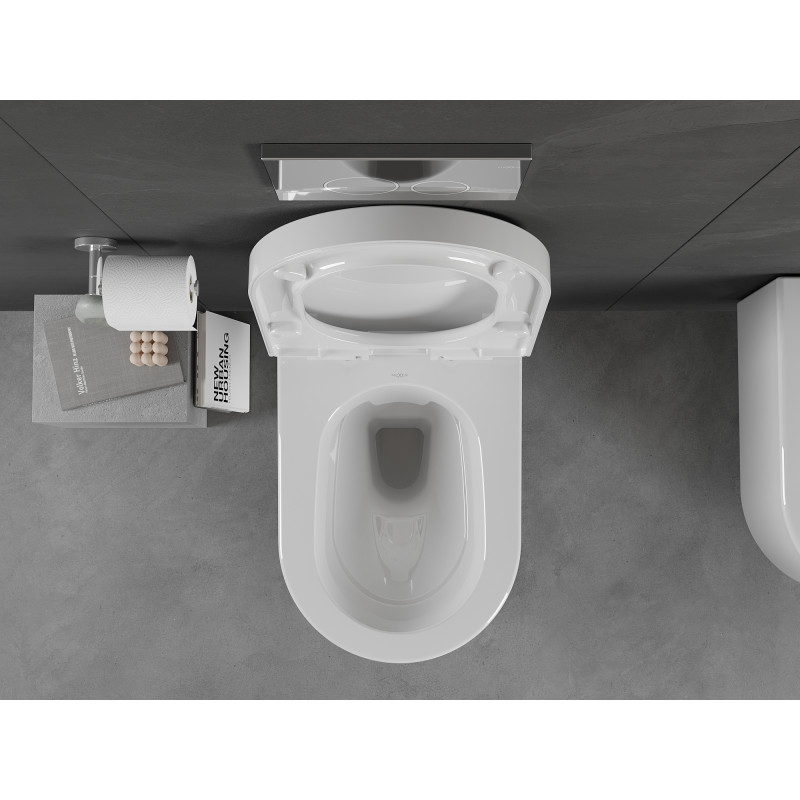 Mexen Sofia miska WC s tvrdým pomaly sa spúšťajúcim sedadlom, biely lesk - 30798000