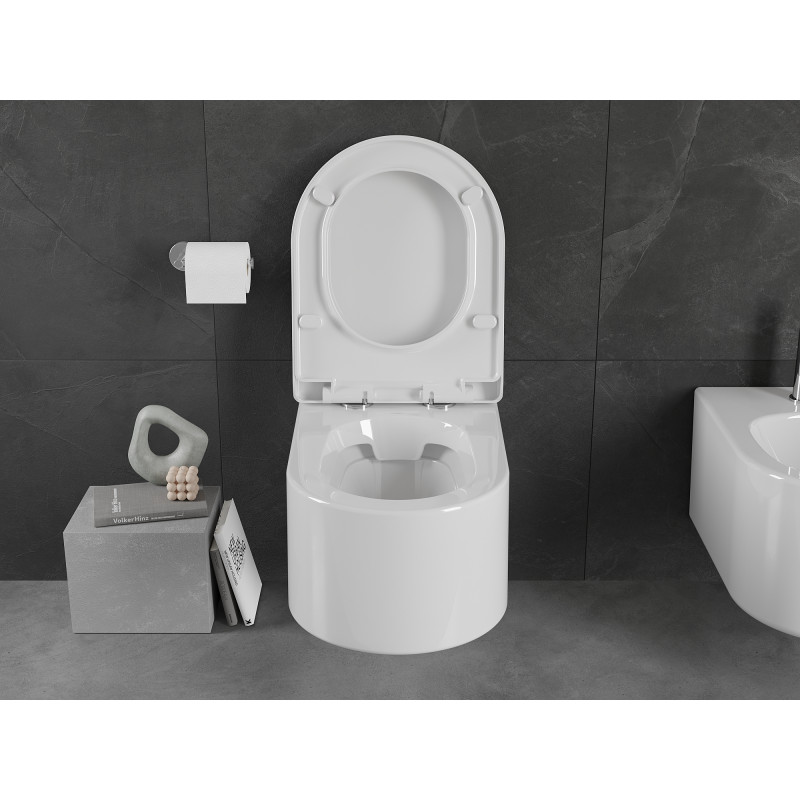 Mexen Sofia miska WC s tvrdým pomaly sa spúšťajúcim sedadlom, biely lesk - 30798000