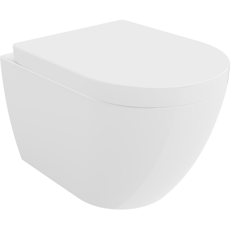 Mexen Lena WC miska Rimless s pomaly sa sklopiace tvrdé sedátko, biela lesklá - 30298000