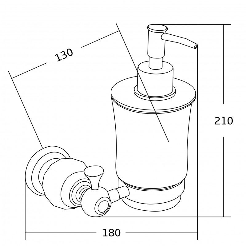 Mexen Estela dávkovač mydla, zlatý- 7011540-50