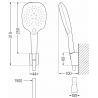 Mexen R-22 sprchový systém bodový, čierny - 785225052-70