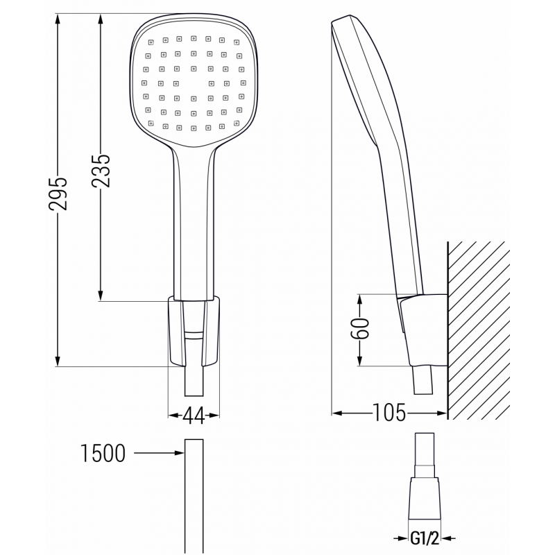 Mexen R-33 bodová sprchová sada, chróm/biela - 785335052-02