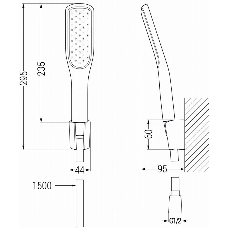Mexen R-49 bodová sprchová súprava, čierna/zlatá - 785495052-75
