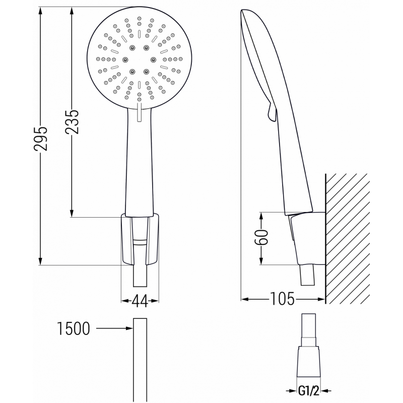 Mexen R-67 bodová sprchová súprava, chróm - 785675052-00