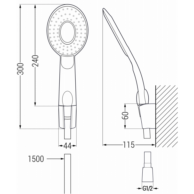 Mexen R-73 bodová sprchová sada, chróm/biela - 785735052-02