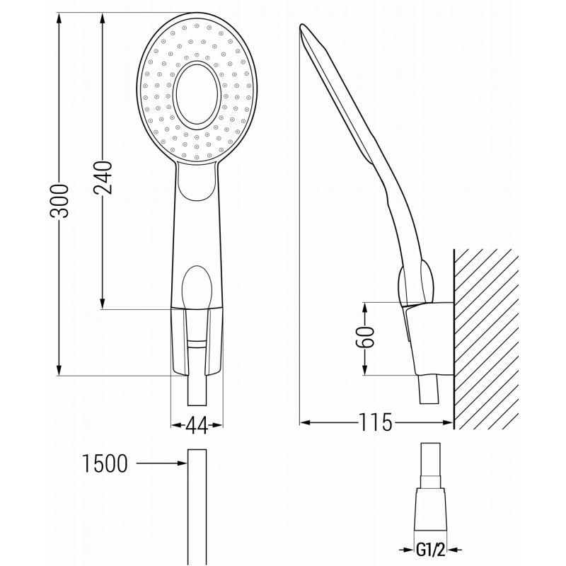 Mexen R-73 bodová sprchová súprava, chróm/biela - 785735052-02