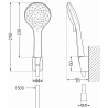 Mexen R-74 bodová sprchová sada, chróm - 785745052-00