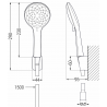 Mexen R-74 bodová sprchová súprava, chrómová - 785745052-00