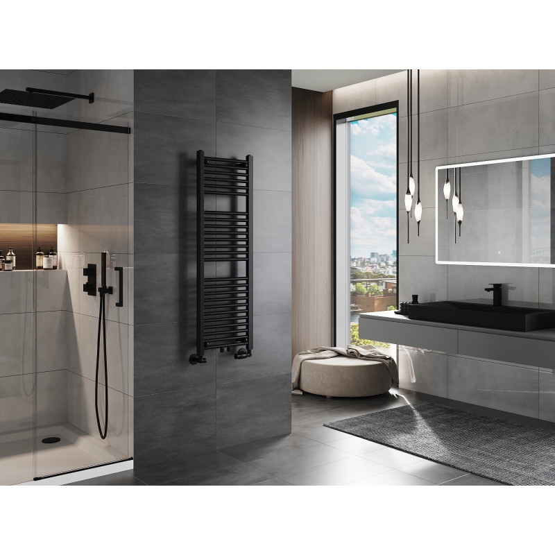 Mexen Mars radiátor do kúpeľne 1200 x 400 mm, 439 W, čierny - W110-1200-400-00-70