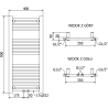 Mexen Mars kúpeľňový radiátor 900 x 400 mm, 309 W, Čierna - W110-0900-400-00-70