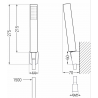 Mexen R-77 bodová sprchová súprava, čierna - 785775052-70
