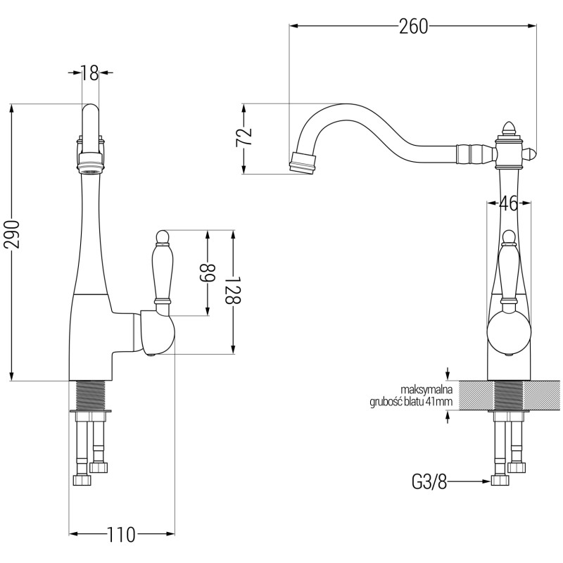 Mexen Bruno granitový drez 1-komorový s odkvapkávačom a kuchynskou batériou Carla, čierny fŕkajúci - 6513-76-670700-70-B