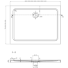 Mexen Omega posuvná sprchová kabína 120 x 80 cm, priehľadná, zlatá + sprchová vanička Flat - 825-120-080-50-00-4010