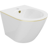 Mexen Lena závesný bidet, biely/zlatý línia - 35224805