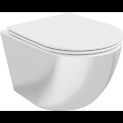 Mexen Lena WC misa Rimless s pomaly padajúcim sedátkom, duroplast, Biela/Strieborná - 30224004