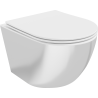 Mexen Lena WC misa Rimless s doskou s pomalým zatváraním slim, duroplast, biela/strieborná - 30224004