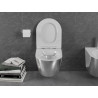 Mexen Lena WC misa Rimless s doskou s pomalým zatváraním slim, duroplast, biela/strieborná - 30224004