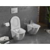 Mexen Lena WC misa Rimless s doskou s pomalým zatváraním slim, duroplast, biela/strieborná - 30224004