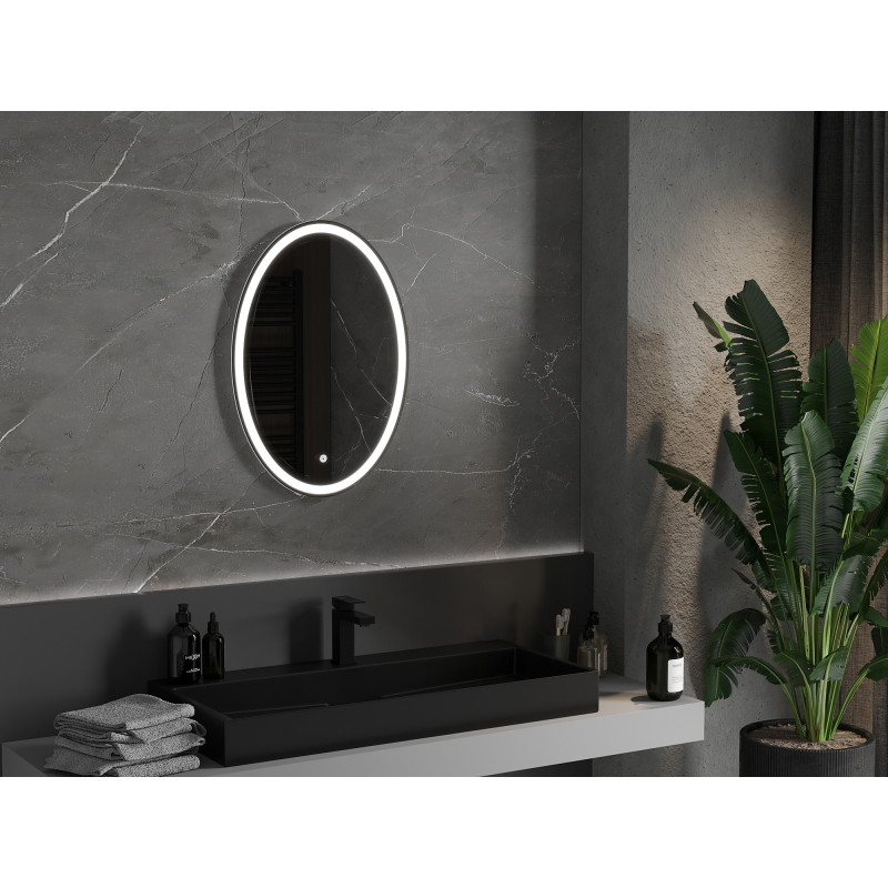 Mexen Elz zrkadlo do kúpeľne s podsvietením 50 x 70 cm, LED 6000K, proti zahmlievaniu - 9802-050-070-611-00