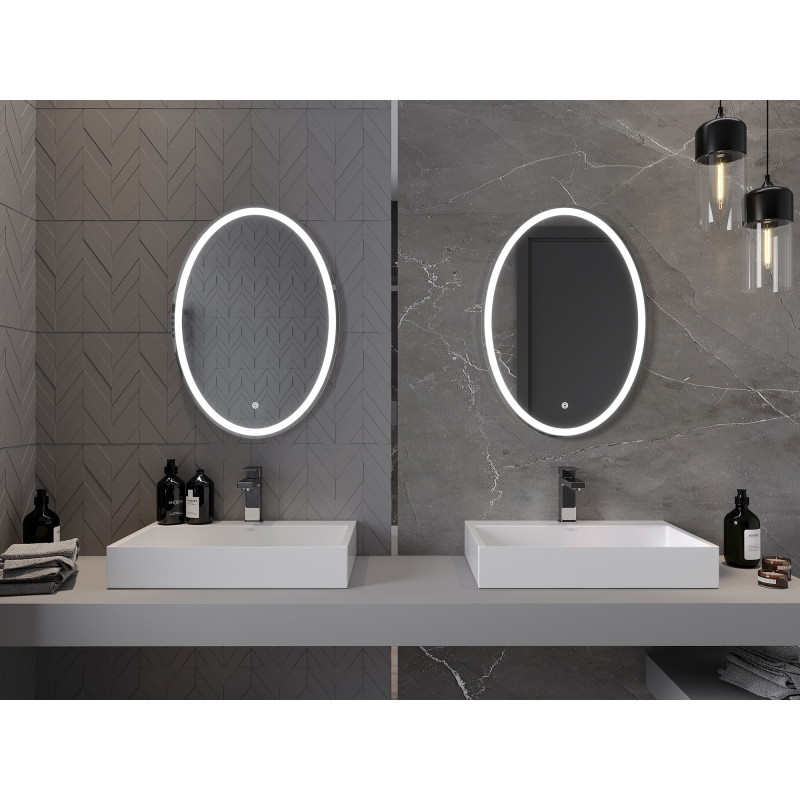 Mexen Elz podsvietené kúpeľňové zrkadlo 50 x 70 cm, LED 6000K, antifog - 9802-050-070-611-00