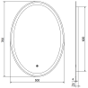 Mexen Elz kúpeľňové zrkadlo s podsvietením 50 x 70 cm, LED 6000K, ochrana proti zahmleniu - 9802-050-070-611-00