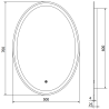 Mexen Elz zrkadlo do kúpeľne s podsvietením 50 x 70 cm, LED 6000K, proti zahmlievaniu - 9802-050-070-611-00