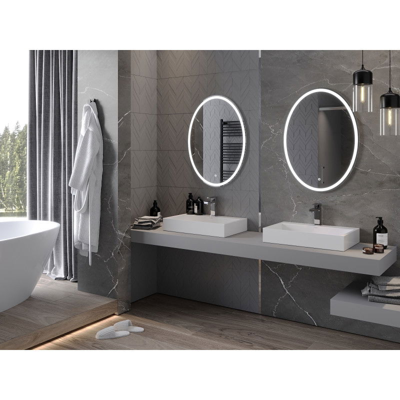 Mexen Elz zrkadlo do kúpeľne podsvietené 60 x 80 cm, LED 6000K, proti zahmlievaniu - 9802-060-080-611-00