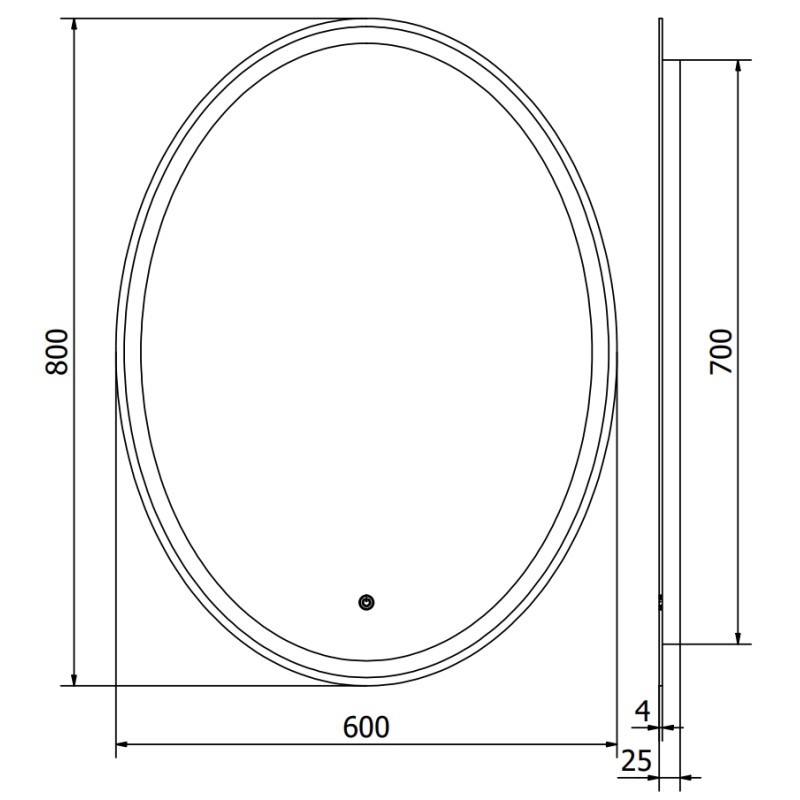 Mexen Elz kúpeľňové zrkadlo s osvetlením 60 x 80 cm, LED 6000K, antizápach - 9802-060-080-611-00