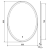 Mexen Elz kúpeľňové zrkadlo s osvetlením 60 x 80 cm, LED 6000K, antizápach - 9802-060-080-611-00