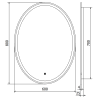 Mexen Elz osvetlené kúpeľňové zrkadlo 60 x 80 cm, LED 6000K, proti zahmlievaniu - 9802-060-080-611-00