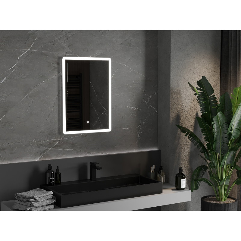 Mexen Navia osvetlené kúpeľňové zrkadlo 50 x 70 cm, LED 6000K, antifog - 9803-050-070-611-00