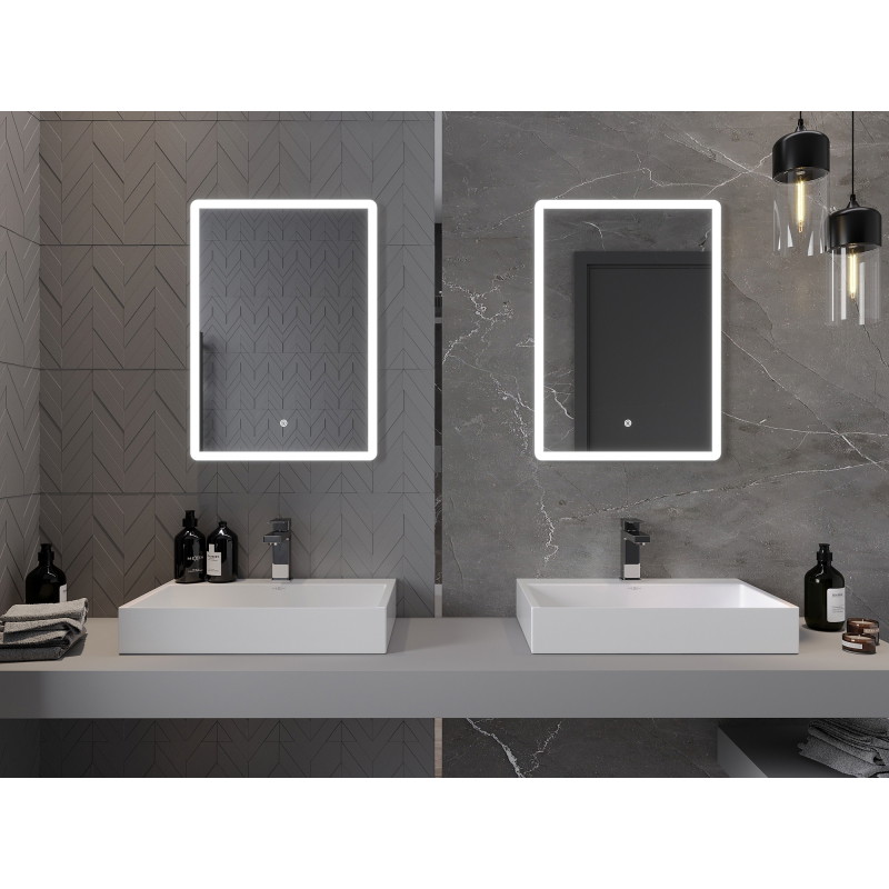 Mexen Navia podsvietené kúpeľňové zrkadlo 50 x 70 cm, LED 6000K, proti zahmlievaniu - 9803-050-070-611-00