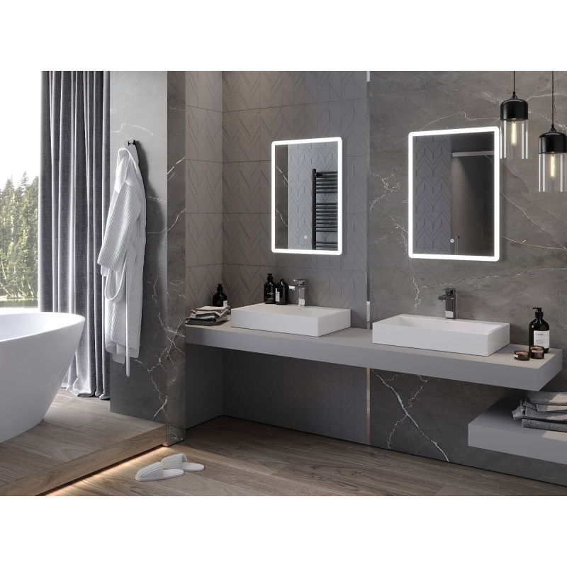 Mexen Navia zrkadlo kúpeľňové podsvietené 50 x 70 cm, LED 6000K, proti zahmlievaniu - 9803-050-070-611-00