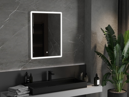 Mexen Navia osvetlené kúpeľňové zrkadlo 60 x 80 cm, LED 6000K, proti zahmlievaniu - 9803-060-080-611-00