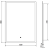 Mexen Navia osvetlené kúpeľňové zrkadlo 60 x 80 cm, LED 6000K, proti zahmlievaniu - 9803-060-080-611-00