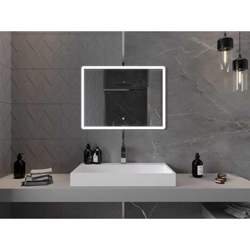 Mexen Navia kúpeľňové zrkadlo s podsvietením 80 x 60 cm, LED 6000K, antivap - 9803-080-060-611-00