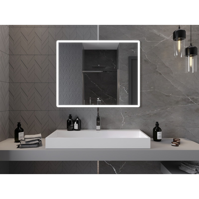 Mexen Navia podsvietené kúpeľňové zrkadlo 100 x 80 cm, LED 6000K, proti zahmlievaniu - 9803-100-080-611-00