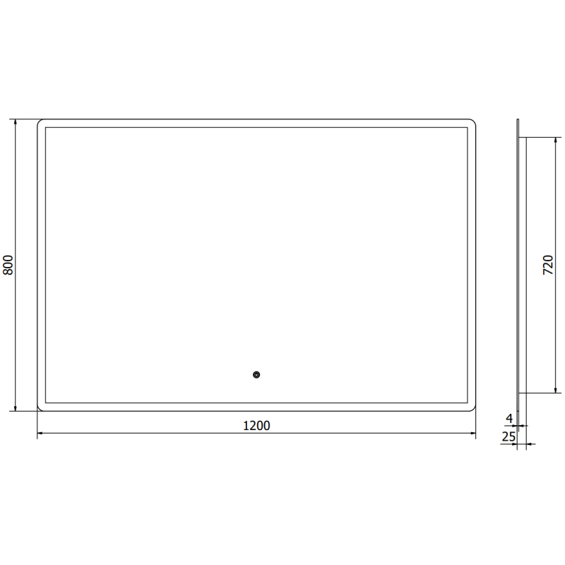Mexen Navia osvetlené kúpeľňové zrkadlo 120 x 80 cm, LED 6000K, proti zahmlievaniu - 9803-120-080-611-00