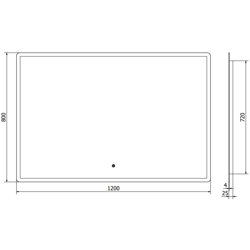 Mexen Navia podsvietené kúpeľňové zrkadlo 120 x 80 cm, LED 6000K, antivápar - 9803-120-080-611-00