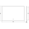 Mexen Navia kúpeľňové zrkadlo s podsvietením 120 x 80 cm, LED 6000K, ochrana proti zahmleniu - 9803-120-080-611-00