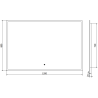 Mexen Navia podsvietené kúpeľňové zrkadlo 120 x 80 cm, LED 6000K, antivápar - 9803-120-080-611-00