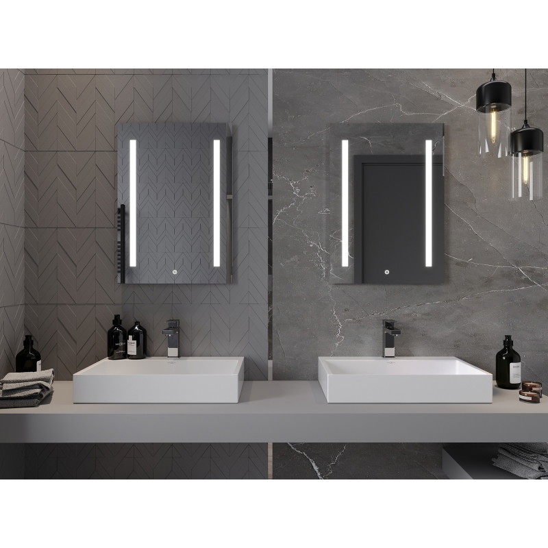 Mexen Remi kúpeľňové podsvietené zrkadlo 50 x 70 cm, LED 6000K, proti zahmlievaniu - 9804-050-070-611-00