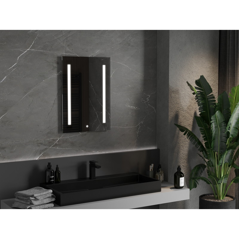 Mexen Remi podsvietené kúpeľňové zrkadlo 50 x 70 cm, LED 6000K, anti-fog - 9804-050-070-611-00