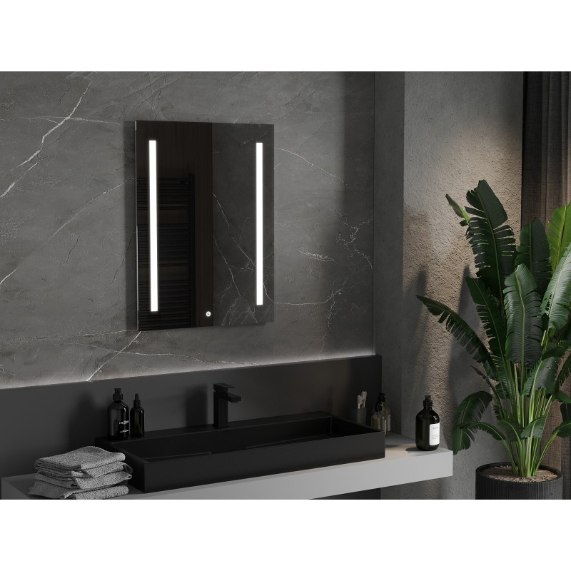 Mexen Remi kúpeľňové zrkadlo s osvetlením 60 x 80 cm, LED 6000K, antizahmlievanie - 9804-060-080-611-00